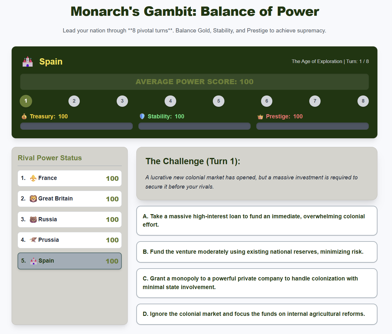 Monarch Gambit Poster